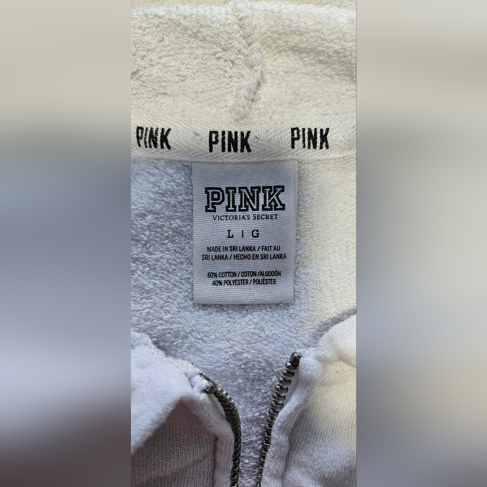 EXTREMELY RARE VINTAGE Victoria’s Secret PINK Sequin zip up hoodie - Picture 6 of 7